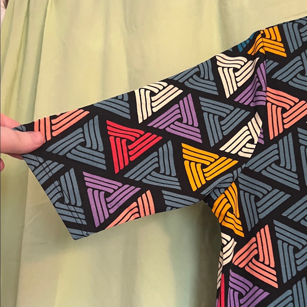 NWT LuLaRoe Julia Multicolor Geometric Midi Dress - Picture 5 of 8
